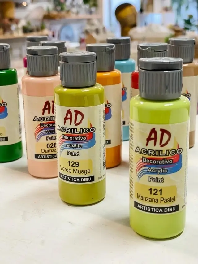 ACRILICO DECORATIVO AD    COL.COMUN-FLUO-METALICOS 60cc.    