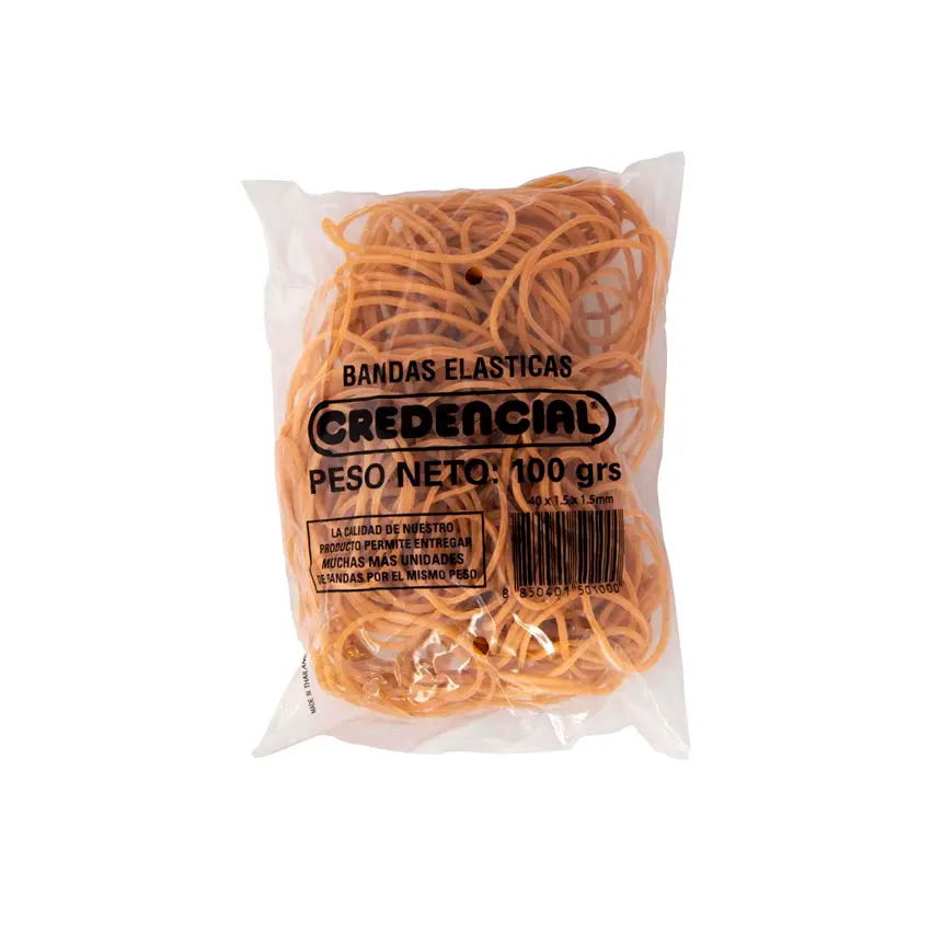 BANDA ELASTICA CREDENCIAL  100g.BOLSA                       