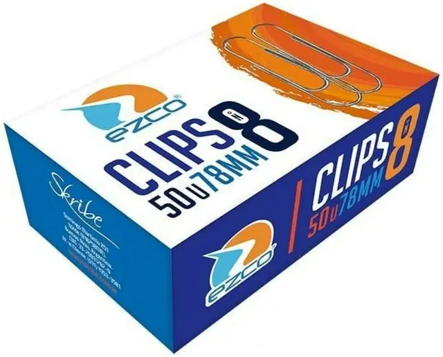 BROCHES CLIPS EZCO  ACERO    Nº 8  50u.                     