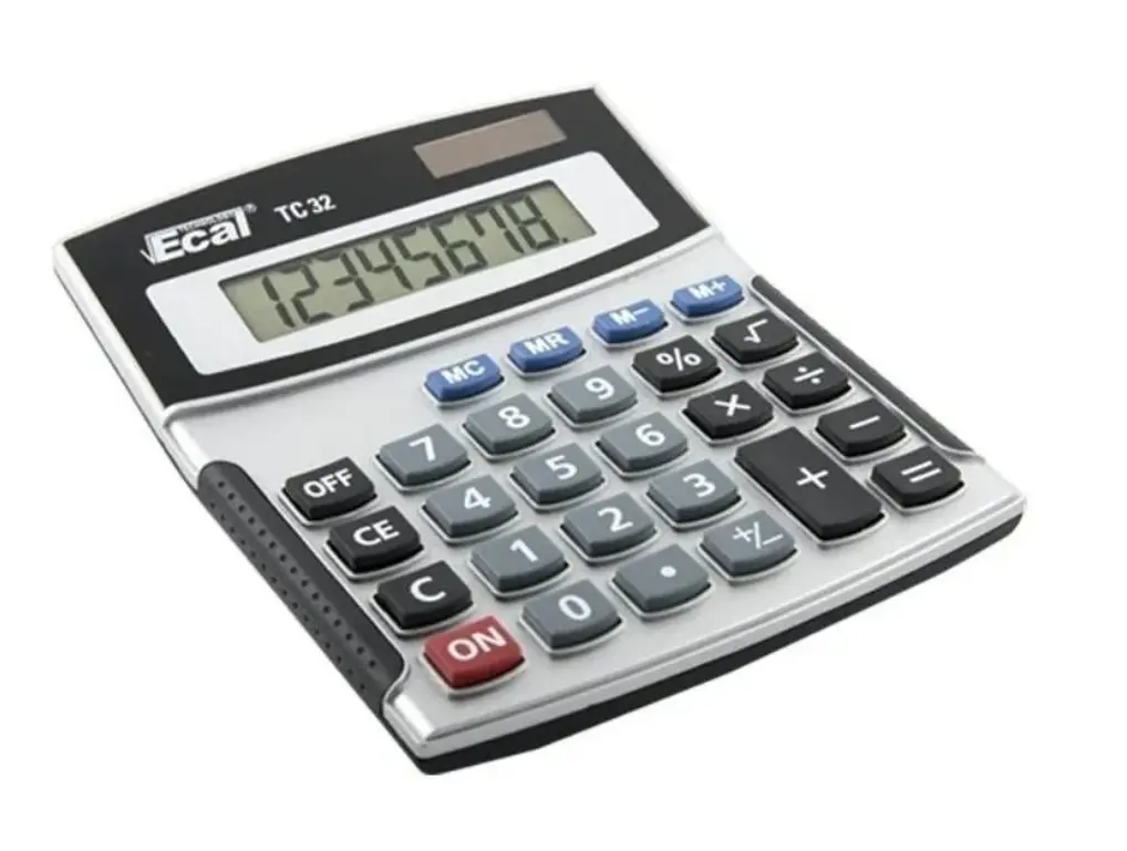 CALCULADORA TC32  8 DIG.MEDIANA A PILA                      