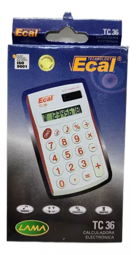 CALCULADORA TC36  8 DIG.CHICA   

Ventas

Compra                            