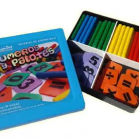 DIDACTICO PLASTICO NUMEROS Y PALOTES                        
