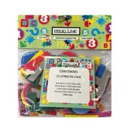 GOMA EVA PROD LINE N. 35 LETRAS 2mm. 72u.