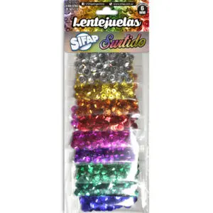 LENTEJUELA SIFAP 8mm.CLASICA-HOLOGRAMA 15g.BL.              