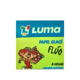 PAPEL GLASE LUMA FLUO SOBRE         5u.                     