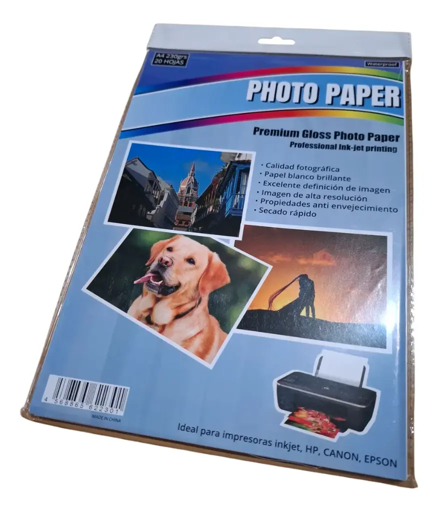 PAPEL GLOSSY M.PAPER  A4     230g. 20hjs.                   