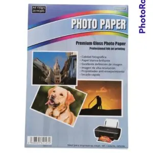 PAPEL GLOSSY PHOTO PAPER A4  150g. 20hjs.                   