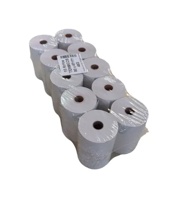 PAPEL ROLLO TERMICO 80x45 I.ARG.48g.      10u.              