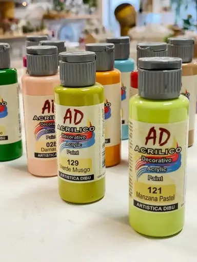 [69] ACRILICO DECORATIVO AD    COL.COMUN-FLUO-METALICOS 60cc.    