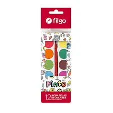 [191] ACUARELA FILGO       12c.CON PINCEL OFERTA                  