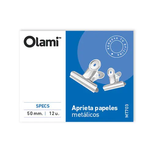 [375] APRIETAPAPEL OLAMI CROMADO MT703 50mm.                      