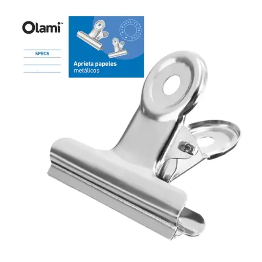 [376] APRIETAPAPEL OLAMI CROMADO MT704 63mm.                      
