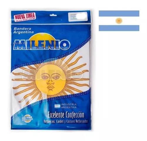 [436] BANDERA ARGENTINA POLIAMIDA C/SOL  60x 96                   