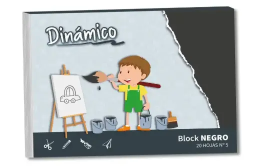 [523] BLOCK DE DIBUJO N.5 NEGRO EL CAMINO    20h.                 