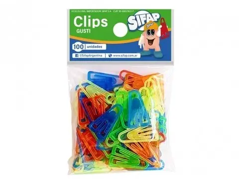 [725] BROCHES CLIPS SIFAP PLASTICO      100u.                     