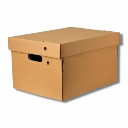 [823] CAJA ARCHIVO CARTON MARRON C/TAPA 44x32x27 1ra.CALIDAD      