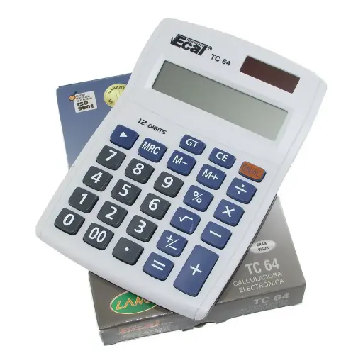 [6864] CULADORA TC64 12 DIGITOS MEDIANA                     CAL    