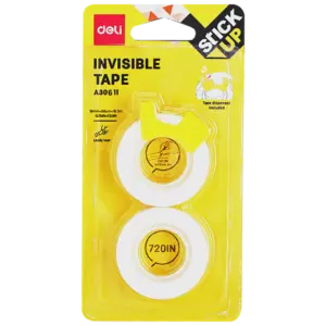[1188] CINTA ADHESIVA DELI DISPENSER MANUAL BL.2u. 18mms.INV/CRIST 