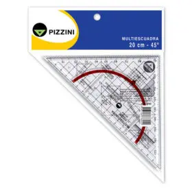 [1636] ESCUADRA ACRILICA PIZZINI Nº3730   MULTIUSO                 