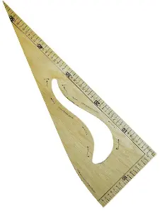 [1619] ESCUADRA MADERA P/PIZARRON-MODISTA 50cm.                    