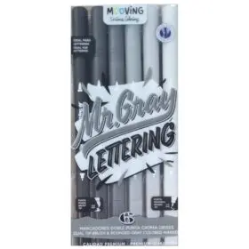 [5759] FANTASIA MOOVING FIBRA AL AGUA GRIS BL. 6u.DOBLE PUNTA      