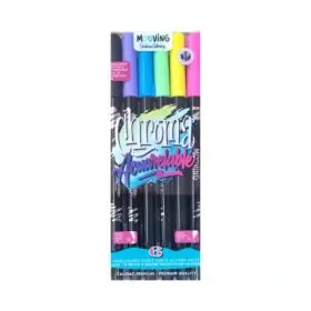 [5769] FANTASIA MOOVING FIBRA CHROMA ACUAR.BL. 6u.DOBLE PUNTA      