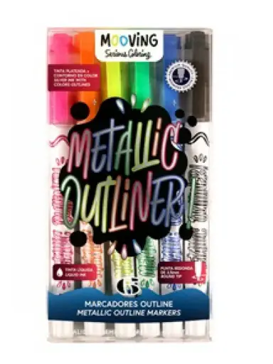[5659] FANTASIA MOOVING MARCADOR OUTLINER BL. 6c.                  