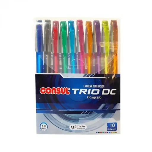 [2436] LAP.A BOL.C/TAPA CONSUL TRIO COLOR       1mm.BL.10u.        