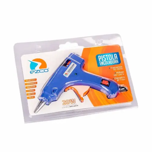 [7291] PISTOLA SILICONA EZCO  CHICA  20w                           