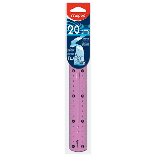 [279210] REGLA FLEXIBLE MAPED TWIST'N    20cm.                       