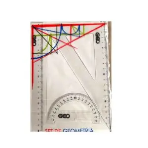 [1213] SET GEOMETRIA GEO      3u.20cm.CRISTAL            