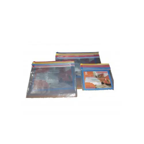 [7413] SOBRE PLASTICO THE PEL C/CIERRE    MALLA A5