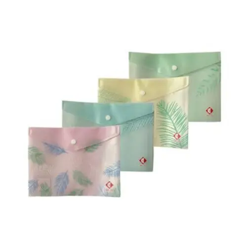 [76807] SOBRE PLASTICO THE PEL C/BOTON TROPICAL A4           
