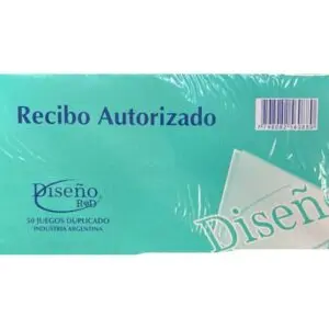 [5231] TALONARIO DISEÑO RECIBO NUMERADO   x2  50h.                 