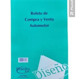 [5192] TALONARIO DISEÑO VENTA AUTOMOTOR      100h.                 