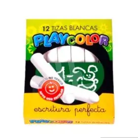 [5611] TIZA BLANCA PLAYCOLOR         12u.                          